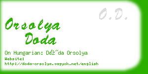 orsolya doda business card